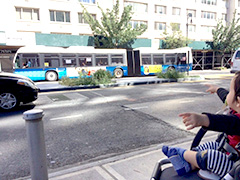 バスが通るたび大興奮