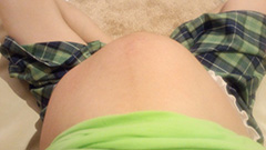 前に前に出るトンガリお腹(笑)