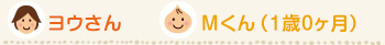 ヨウさん/Mくん 1歳0ヶ月